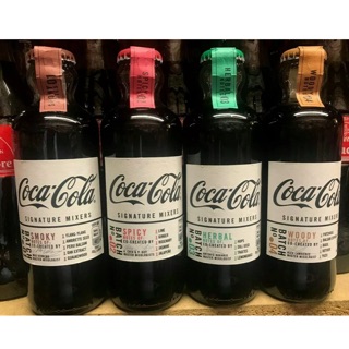 โค้ก ไว้เพื่อผสมเหล้าโดยเฉพาะ นำเข้าUK Coca-Cola Signature Mixers Set of 4 Glass Bottles 200ml new full perfect