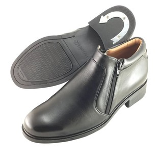 FREEWOOD SHOES รองเท้าบูทหนังวัวแท้ ซิปคู่ รุ่น 64-6682 สีดำ ( BLACK ) (1)
