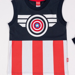 ✗Marvel Boy Captain America Tank Top - เสื้อกล้ามเด็กมาร์เวลลายกัปตันอเมริกามาพร้อมสายรัดข้อมือ