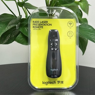 Logitech R400 Wireless Presenter Laser Pointer - Black (สีดำ) ของแท้