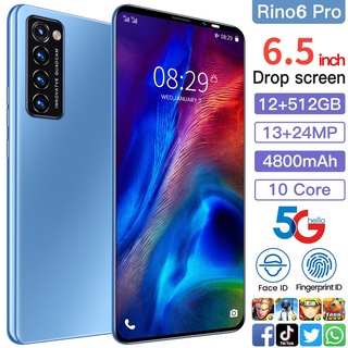 2021 ใหม่ oppo เป็นทางการ โทรศัพท์ Rino6 Pro 5G phone 256GB สองซิม ขนาดใหญ่ นิ้ว หน้าจอ HD แฮงเอาท์วิดีโอ ขายราคาถูก