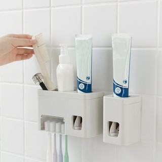 เครื่องจ่ายยาสีฟันอัตโนมัติ แบบบติดผนัง อุปกรณ์สำหรับห้องน้ำ