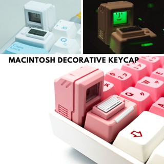 ปุ่มกดคีย์บอร์ด แบบโปร่งแสง ลาย MAC Keycap สไตล์คลาสสิก เรโทร FC Keycaps
