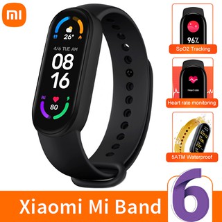 [Free Film]Original Xiaomi Mi Band 6 Smart Bracelet 1.56" AMOLED Fitness Tracker Heart Rate Monitor Miband 6 for Android iOS