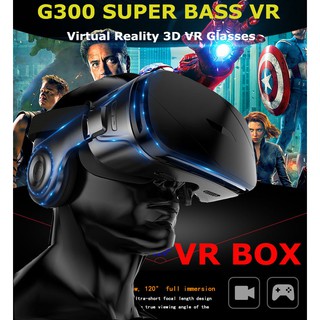G300 3D VR Glasses Box Headset For 4.5-6.2 Inch Smartphone With Handle 9gGZ (1)