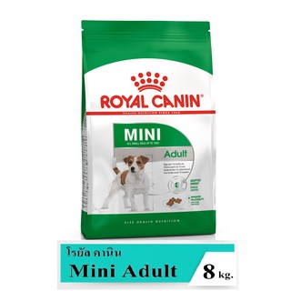 Royal Canin Mini Adult 8 Kg โรยัลคานิน สุนัขโตพันธุ์เล็ก อายุ 10 เดือน – 8 ปี ขนาด 8 กิโลกรัม Exp เดือน 9 ปี 22