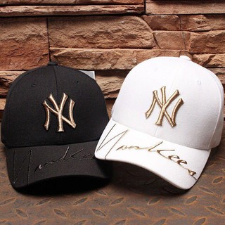 【Ready to send】 นิวยอร์กหมวกเย็บปักถักร้อยหมวกกีฬาหมวกกีฬาฤดูร้อนหมวกเบสบอลหญิง