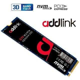 256GB,512GB,1TB SSD (เอสเอสดี) Addlink S70 SSD NVMe PCIe Gen3x4 M.2 2280 ประกัน 5 ปี