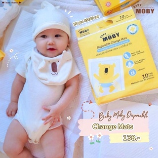 ﹊✺●✿Those flowers✿moby แผ่นรองซับ Disposable Baby Underpads ขนาด 45*60 cm