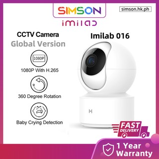 Imilab IPC-016 ip camera กล้องวงจรปิด รักษาความปลอดภัย เลนส์กว้าง 360° Full HD 1080p CCTV wifi ไนท์วิชั่น รังสีอินฟราเรด ประกัน 1 ปี