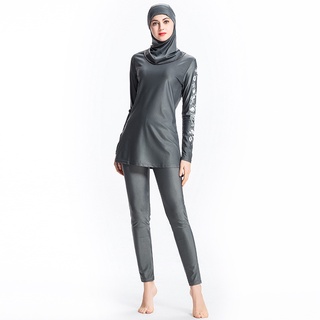 Ready Stock Swimwear Loose Long Sleeve Muslim Swim Suit Islamic Bathing Suit Muslimah Womens Full Cover Swimming Set Swimsuit Swimming Suit Plus Size