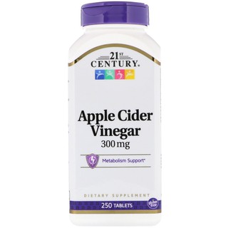 พร้อมส่ง!!! 21st Century, Apple Cider Vinegar, 300 mg, 250 Tablets