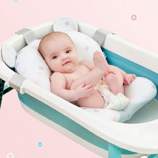 อ่างอาบน้ำเด็ก Newborn Infant Baby Non-Slip Bath Tub Seat เบาะอาบน้ำเด็ก ต่อต้านการลื่นไถล ตาข่ายอาบน้ำ เบาะอาบน้ำพับได้ เหมาะสำหรับอายุ 0-3 ปี ขนาดสากล ปรับได้