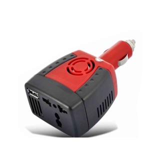 150W Car Inverter แปลงไฟรถเป็นไฟบ้าน (12V DC to 220V AC + 5V USB Port) (Red)