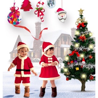 ชุดซานต้า (เด็กชาย) และ ซานตี้ (เด็กหญิง) size ใหญ่ หนึ่งเดียว หน้าร้านจากโรงงานตรงค่ะ