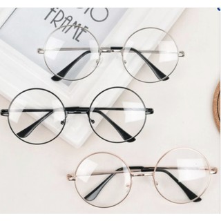 【พร้อมส่ง】New Fashion แว่นตากรองแสง แว่นกรองแสง ทรงกลม(pingjing)-n25