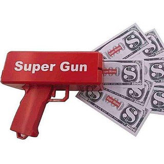 Super Gun ปืนยิงแบ้งค์มีไฟใช้ถ่าน ของเล่นปืนยิงธนบัตร ปืนสายเปย์ ปืนยิงแบงค์ สามารถยิงแบ้งได้จริง ปืนยิงธนบัตร Super