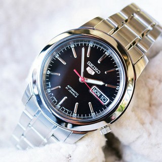 (แท้100%) นาฬิกา Seiko Automatic รุ่น SNKE53K1 สายแสตนเลสสีเงิน หน้าปัดดำสุดหรู - มั่นใจ ของแท้ 100% ประกันศูนย์1ปีเต็ม