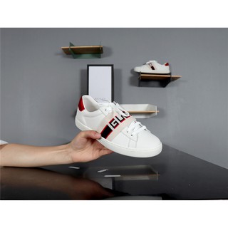 ผลิตภัณฑ์ใหม่ GUCCI 429446 รองเท้าผูกเชือกสีขาว รองเท้าลำลอง