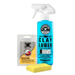 Clay Bar (Yellow) & Luber Synthetic Lubricant Kit ชุดดินน้ำมันสำหรับลูบรถ (1)