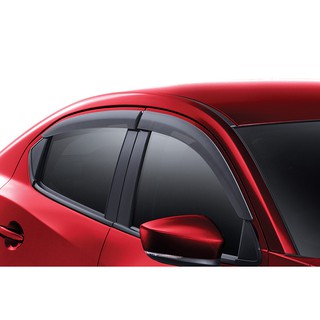 (ของแท้) ชุด คิ้วกันสาด มาสด้า2 Mazda 2 SkyActiv คิ้ว กันสาด มาสด้า 2 ปี 2015-2020 ได้ทั้ง 4D และ 5D