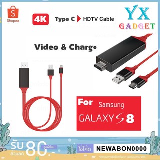 USB3.1 Type C To HDMI 4K*2K HDTV Adapter Cable For Macbook Pro And Samsung Galaxy S8 สายยาว 2 เมตร
