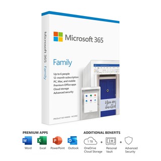 *Product key แท้* Microsoft Office 365 Family 12 Month Subscription ใช้ได้ 6 คน