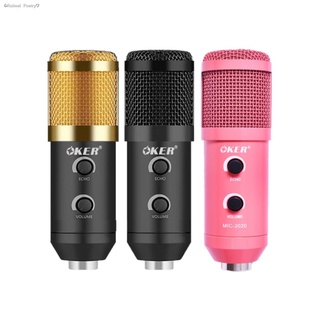 ◑❂♤Ruimei Poetry♡ไมค์โครโฟน USB OKER MIC 2020 Smart Microphone มี 3สี ดำ/ชมพู/ดำ-ทอง