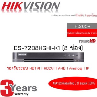 HIKVISION DS-7208HGHI-K1 เครื่องบันทึก 8 ช่อง