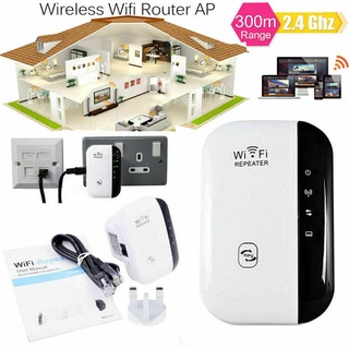 ตัวรับสัญญาณ wifi เครื่องขยายสัญญาณwifi WiFi repeater กระจายสัญญาณ WiFi ในบ้าน ระยะการรับส่งข้อมูล 300 Mbps คลื่นสัญญาณ