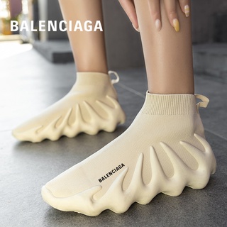 2021 ใหม่ Balenciaga ขนาดใหญ่ octopus high-top ถุงเท้าคู่รองเท้าเด็ก octopus บินทอสบายๆกีฬารองเท้าแฟชั่นสบายๆ 31-48
