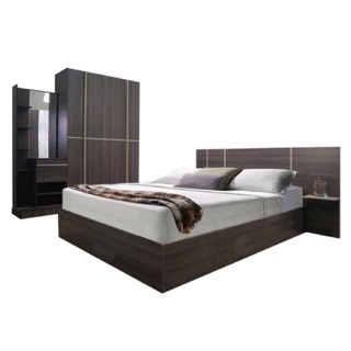 ชุดห้องนอน 6 ฟุต รุ่นSimplify ประกอบด้วย เตียง+ตู้ผ้า+โต๊ะแป้ง