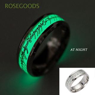 แหวนสแตนเลสเรืองแสง สำหรับผู้ชายและผู้หญิง