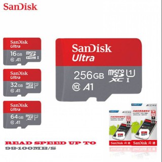 Sandisk อัลตร้าไมโคร Sdhc Class 10 Sd 16 Gb / 32 Gb / 64 Gb / 256 Gb