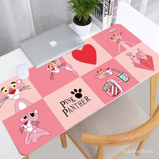 Pink Pantherแผ่นรองเมาส์ขนาดใหญ่การ์ตูนน่ารักการ์ตูนPink Pantherสาวสวยหัวใจโต๊ะทำงานแผ่นแป้นพิมพ์กันน้ำ-**-**&*