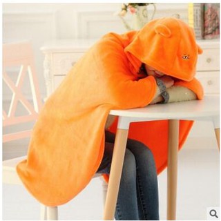 เสื้อคลุมกันหนาว มีฮู้ด ขนแกะสีส้ม สไตล์อนิเมะ Himouto Umaru-chan