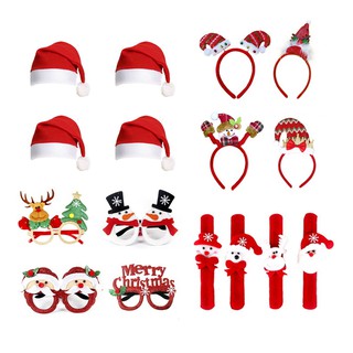 [พร้อมส่ง] TheTerrace เซ็ทพร็อพแต่งตัววันคริสต์มาส ที่คาดผม หมวกคริสมาส แว่นตา ข้อมือ ของแต่งตัว ปาร์ตี้แต่งตัว Christmas Headband, Hats