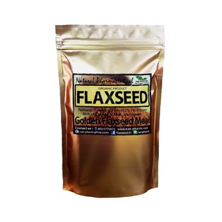 เมล็ดแฟลกซ์ (สีทอง) อบ บดผง 200 กรัม Organic Golden Flaxseed Meal แฟลกซ์ซีด (ผลิตใหม่ตามออร์เดอร์)