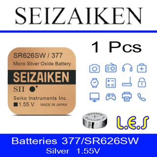 ถ่านกระดุม Seizaiken 377/ SR626SW Watch Battery Button Coin Cell