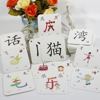 บัตรคำภาษาจีน เรียนภาษาจีน สำหรับเด็กและผู้เริ่มต้น เรียนภาษาจีนจากภาพ​ ชุดที่1