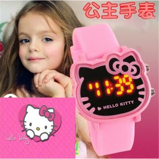 นาฬิกาดิจิตอล LED เด็ก เกาหลี กันน้ำ Hello Kitty