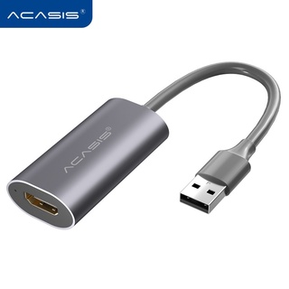 พร้อมส่ง ACASIS Mini 4K 1080P HDMI to USB2.0 การ์ดจับภาพวิดีโอโทรศัพท์กล่องบันทึกเกมสำหรับ PC Youtube OBS DVD Live