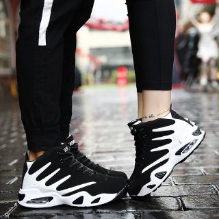 รองเท้าวิ่งชายและหญิง ankle boots รองเท้ากีฬาคุณภาพสูง รองเท้ากันลื่น รองเท้าผ้าใบสีดำ รองเท้าผ้าใบที่สะดวกสบาย