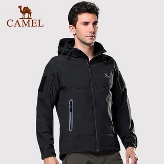CAMEL ผ้าฟลีซโพลีเอสเตอร์นุ่มเสื้อแจ็คเก็ตกันน้ำ Lovers 'WARM และ windproof Soft SHELL เสื้อผ้า