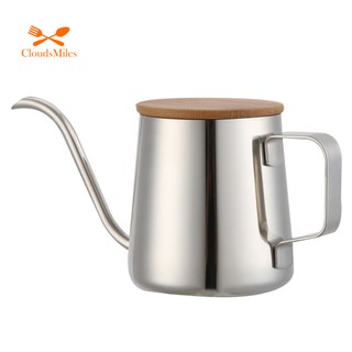 กาน้ำชา กาแฟ สแตนเลส แบบคอยาว ขนาด 350 มล. (12oz /350ML) - 304 Stainless Steel