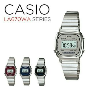 🔥Casio แท้ รุ่น LA670WA Series นาฬิกาขอมือผู้หญิ