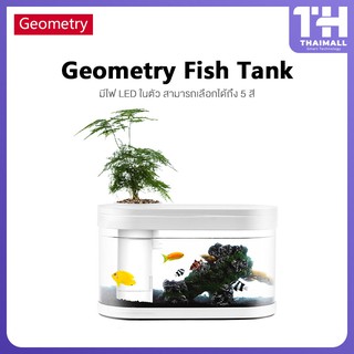 Geometry Fish Tank ตู้ปลาจำลองระบบนิเวศน์ในน้ำ Aquaponics Ecosystem Small Water Garden Ecological HFJH