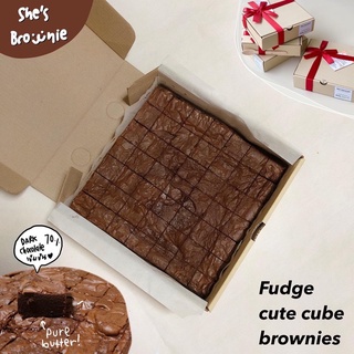 Fudge cute cube brownies(ฟัดจ์คิ้วท์คิ้วบ์บราวนี่)‼️Dark chocolate 70%,เนยแท้!ไม่ใช้มาการีน เนยผสม