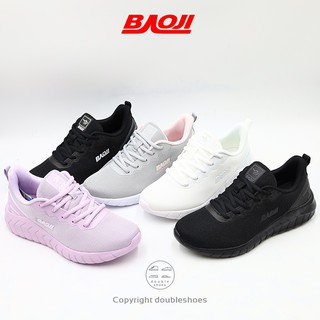 BAOJI [BJW725] ของแท้ 100% รองเท้าผ้าใบผู้หญิง รองเท้าวิ่ง รองเท้าออกกำลังกาย [สีดำ /ดำขาว/ ขาว/ เทา/ ม่วง]ไซส์ 37-41 (1)