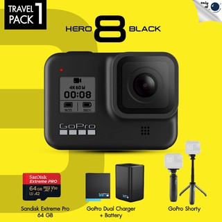 Gopro Hero 8 Black Travel Pack 1 ประกันศูนย์ไทย 1 ปี
